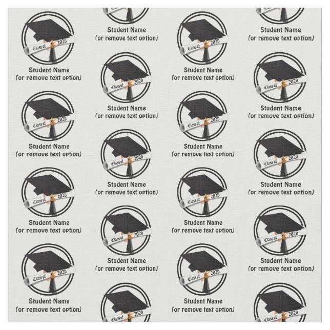 Grad Cap Diploma Class of 2026 Graduation Fabric (Close Up)