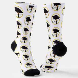 Grad Cap Diploma Graduation Socks