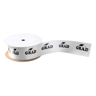 Grad Cap GRAD Graduation Satin Ribbon