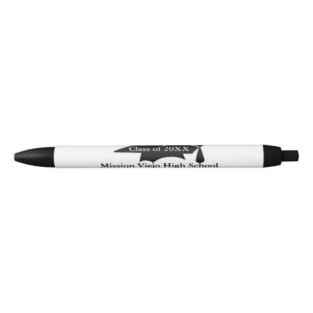 Grad Cap Graduation Blue Ink Pen (Front)