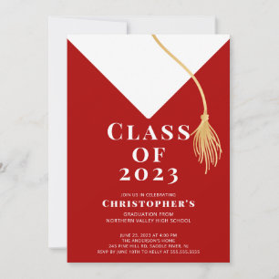 Grad Cap Graduation Party Invitation