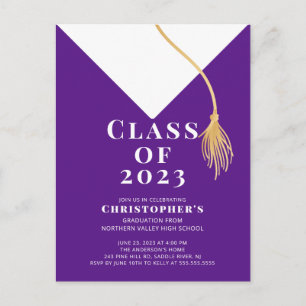 Grad Cap Graduation Party Invitation