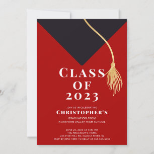 Grad Cap Graduation Party Invitation