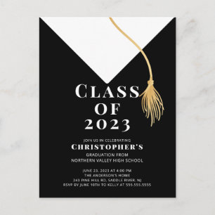 Grad Cap Graduation Party Invitation