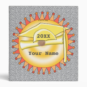 Grad Cap Pennant custom  binder