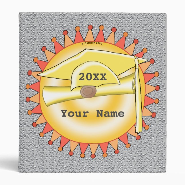 Grad Cap Pennant custom  binder (Front)