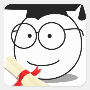 Grad Class Fancy Personalize Name Love Destiny Square Sticker