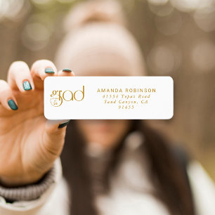 Grad Class of 2026 GoldTypography Return Address