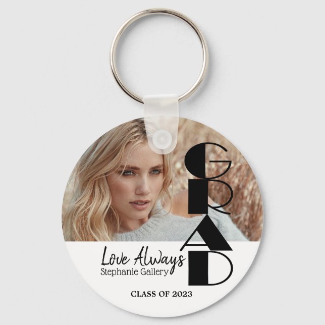 Grad - Class of 20XX - DIY Photo Keychain (Front)