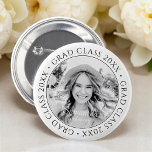 Grad Class of 20XX Modern Simple Custom Photo 2 Inch Round Button<br><div class="desc">This simple and modern design is composed of serif typography and add a custom photo.</div>