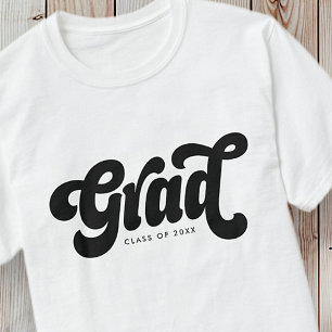 Grad Class of 20XX Retro Vintage Simple T-Shirt