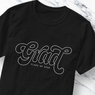 Grad Class of 20XX Retro Vintage Simple T-Shirt