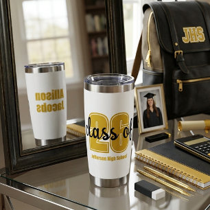Grad class year custom senior   acrylic tumbler