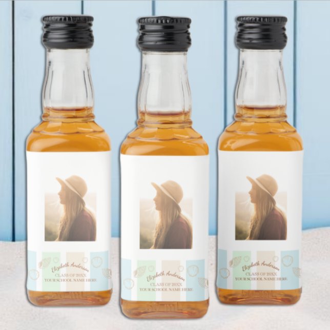 Grad Club Beach Party Liquor Bottle Label (Creator Uploaded)