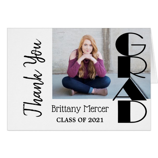 Grad  DIY Photo - Thank You (Front Horizontal)