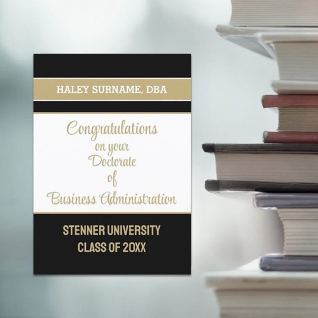 Grad! Doctorate of Business Administration card (Creator Uploaded)