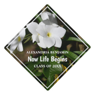 Grad Graduate Floral Inspirational Quote Custom Graduation Cap Topper