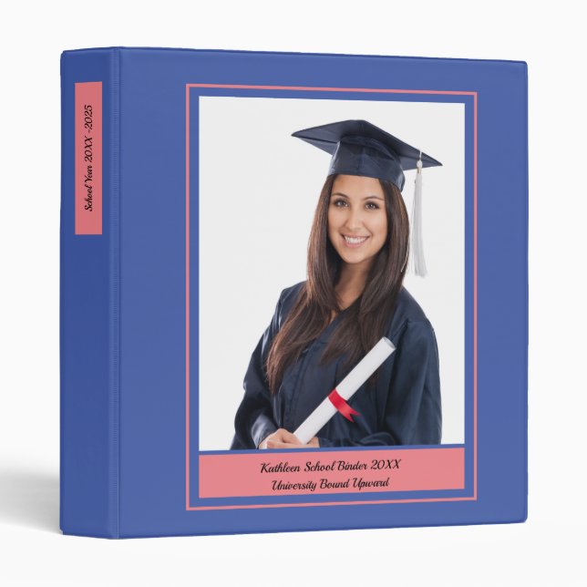 Grad Graduate Graduation Photo Album Personalize Binder (Front/Spine)