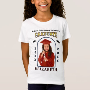 Grad Graduate Photo Graduation Gold Custom  T-Shirt