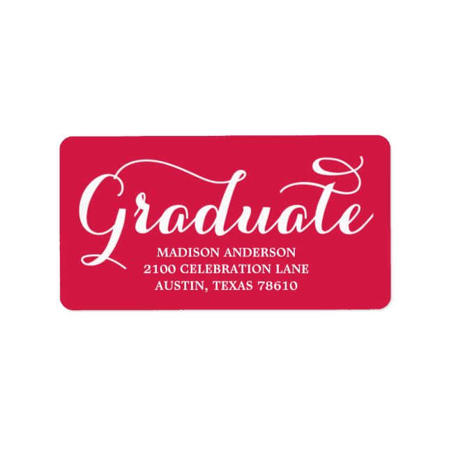 Grad le plus doux | Étiquette de adresse de diplôm (Devant)