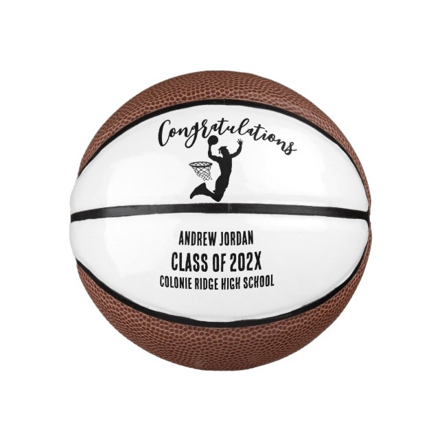 Grad Mini Basketball - Personalized Name Gift (Front)