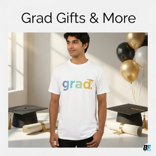 Grad Modern Trendy Graduation Personalized T-Shirt