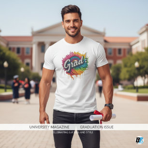 Grad Modern Trendy Graduation Personalized T-Shirt
