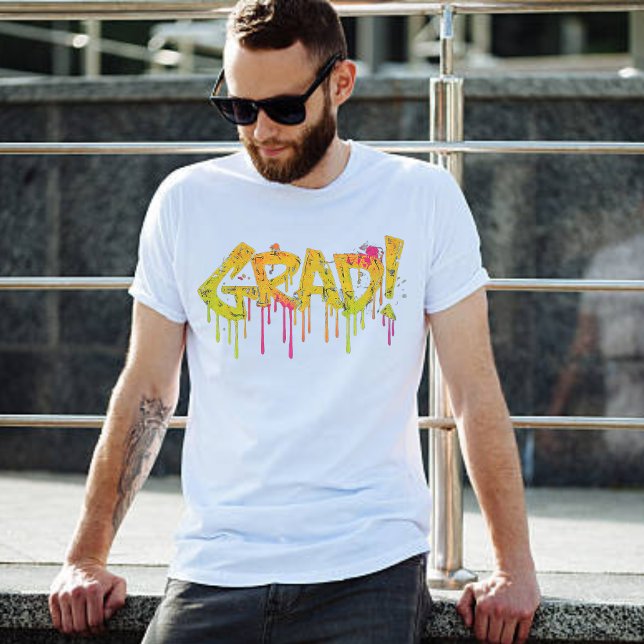 Grad Modern Trendy Graduation Personalized T-Shirt (Creator Uploaded)