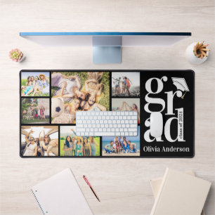 Grad Multiple Photo Collage Memories Keepsake Desk Mat
