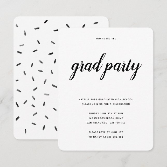 Grad Party Invitation (Front/Back)