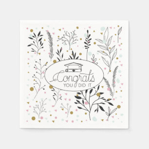 Grad Party Magic: Celebrate with Every Sip & Bite Napkin