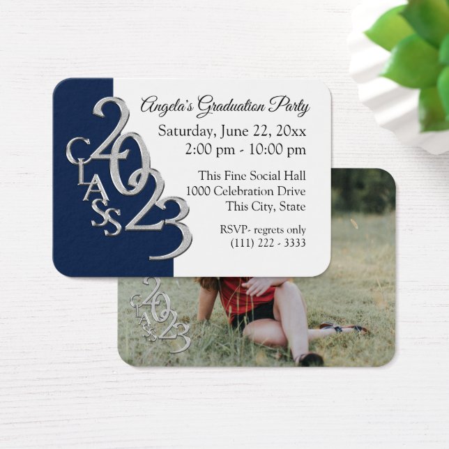 Grad Party Mini Pocket Photo Insert Card 2023 (Desk)