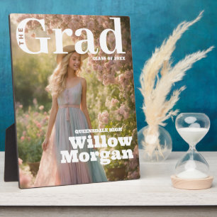 Grad Party Photo Magazine Cover Invitation Plaque