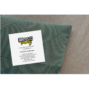 Grad Party Script Gold Black and White Enclosure Card