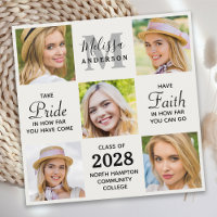 Grad Personalized 5 Photo Collage Graduation