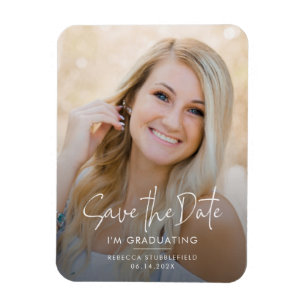 Grad Photo 2026 Save the Date Graduation Magnet