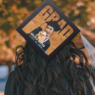 Grad Photo Black Graduation Cap Topper
