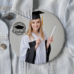 Grad Photo Button - Custom Personalized Pin