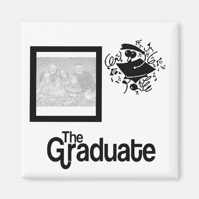 Grad Photo Magnet - U CHOOSE COLOR (Front)