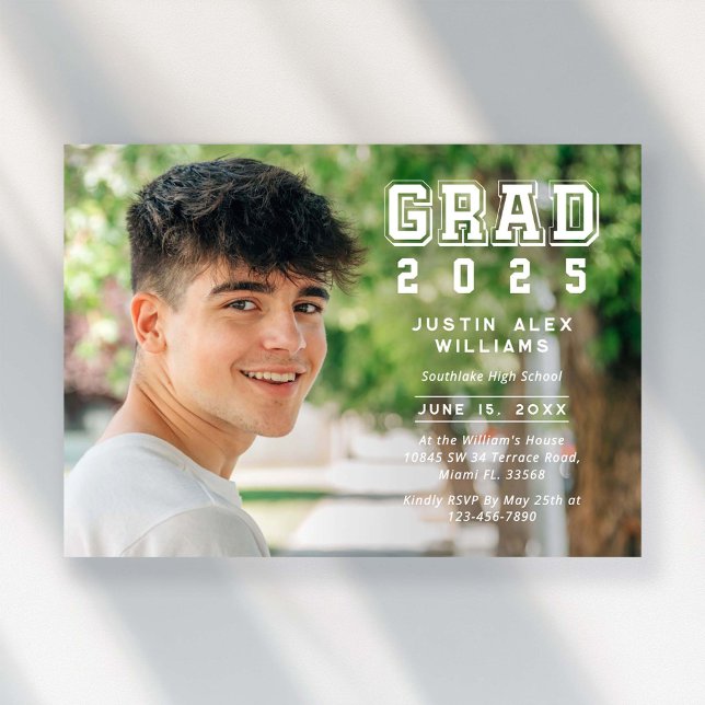 Grad Photo Modern  Graduation  Invitation (Creator Uploaded)