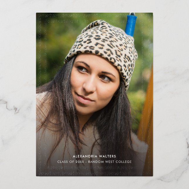 Grad Photos Gold Foil 2024 Graduation Announcement (Front)