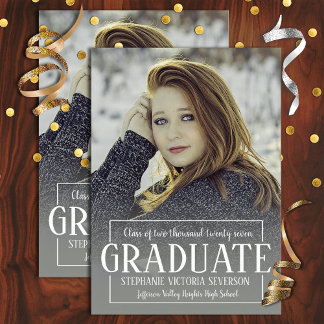 Grad Portrait Photo Template Graduation Party
