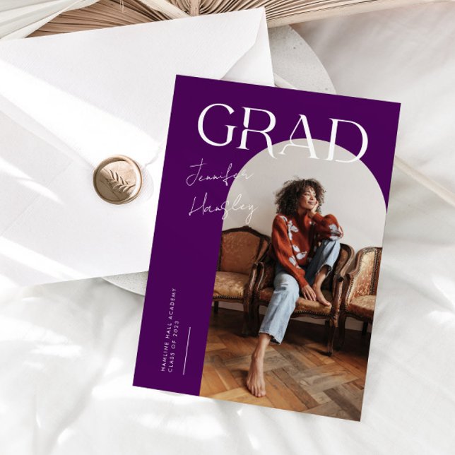 GRAD Purple Arch Faire-part de graduation (Créateur téléchargé)