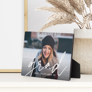 Grad Script Overlay   Graduation Photo Horizontal Plaque