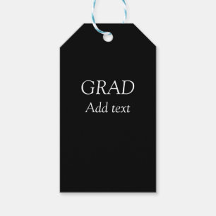 Grad simple minimal graduation elegant modern typo gift tags