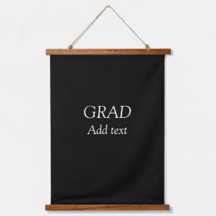 Grad simple minimal graduation elegant modern typo hanging tapestry