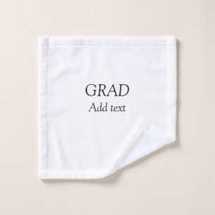 Grad simple minimal graduation elegant modern typo wash cloth