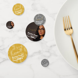 GRAD! Simple Modern Graduation photo confetti