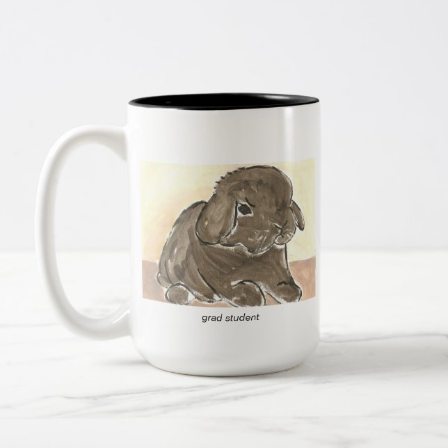 Grad Student Two-Tone Coffee Mug (Left)