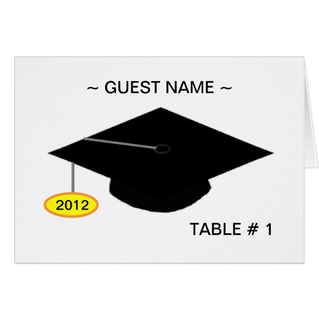 Grad Table # Place Card (Front Horizontal)
